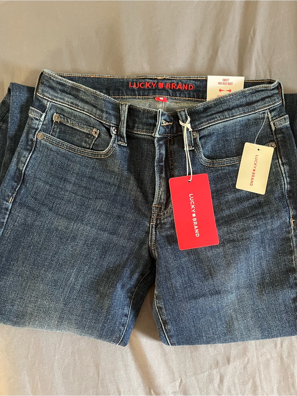 Lucky Brand Straight Leg Dark Blue Denim Jeans